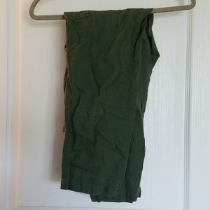 Army green J.Crew cargo capris